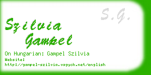 szilvia gampel business card